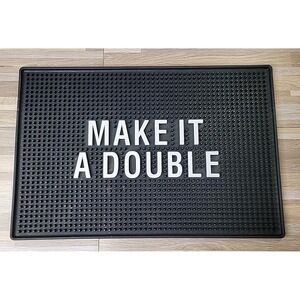 Make It A Double Large Rectangular Bar Mat Spill Drip Keg Beer